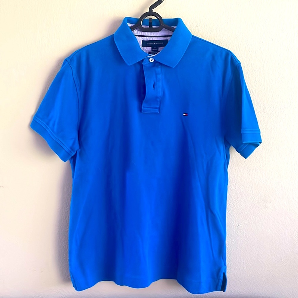 👕Tommy Hilfiger - Men’s Custom fit Royal Blue polo shirt.